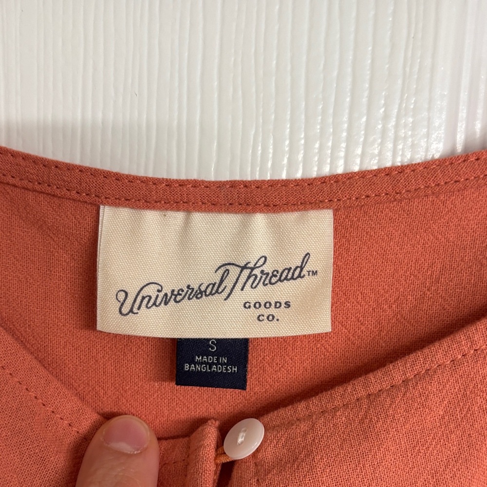 Universal Thread Orange Ruffle Strap Dress - Picture 2 of 2